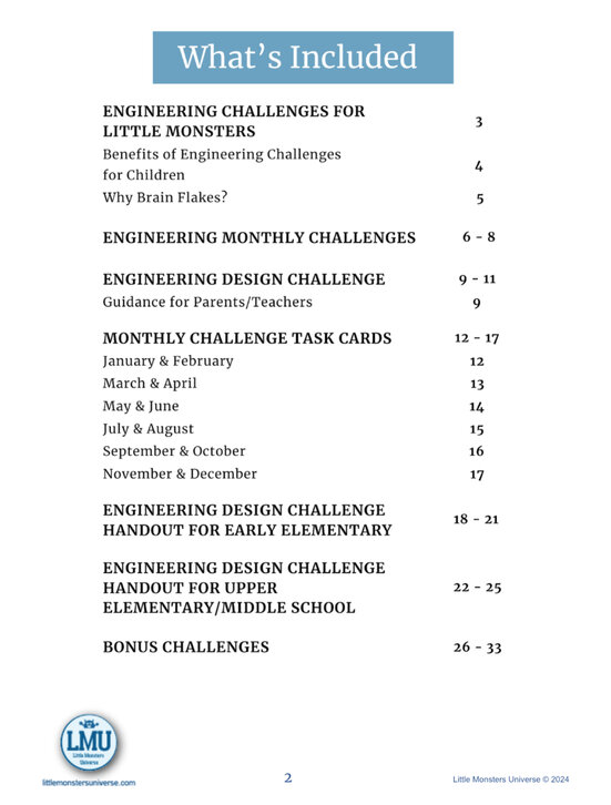 Little Monsters Engineers: Monthly Challenges - Little Monsters Universe